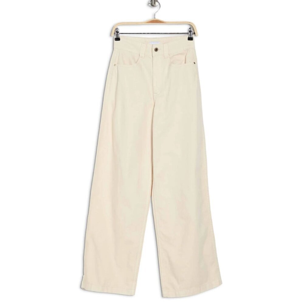 New w/Tags - sz 32 - WE WORE WHAT Utility Straight Wide Leg Jeans, Unbleached - Picture 9 of 12